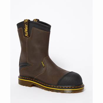 Dr Martens Férfi Firth Waterproof Bőr Steel Toe Munkavédelmi Bakancs Barna